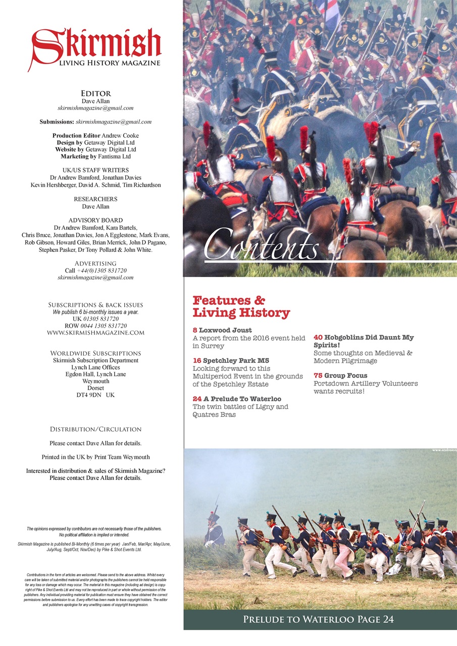 Skirmish Living History Preview Pages