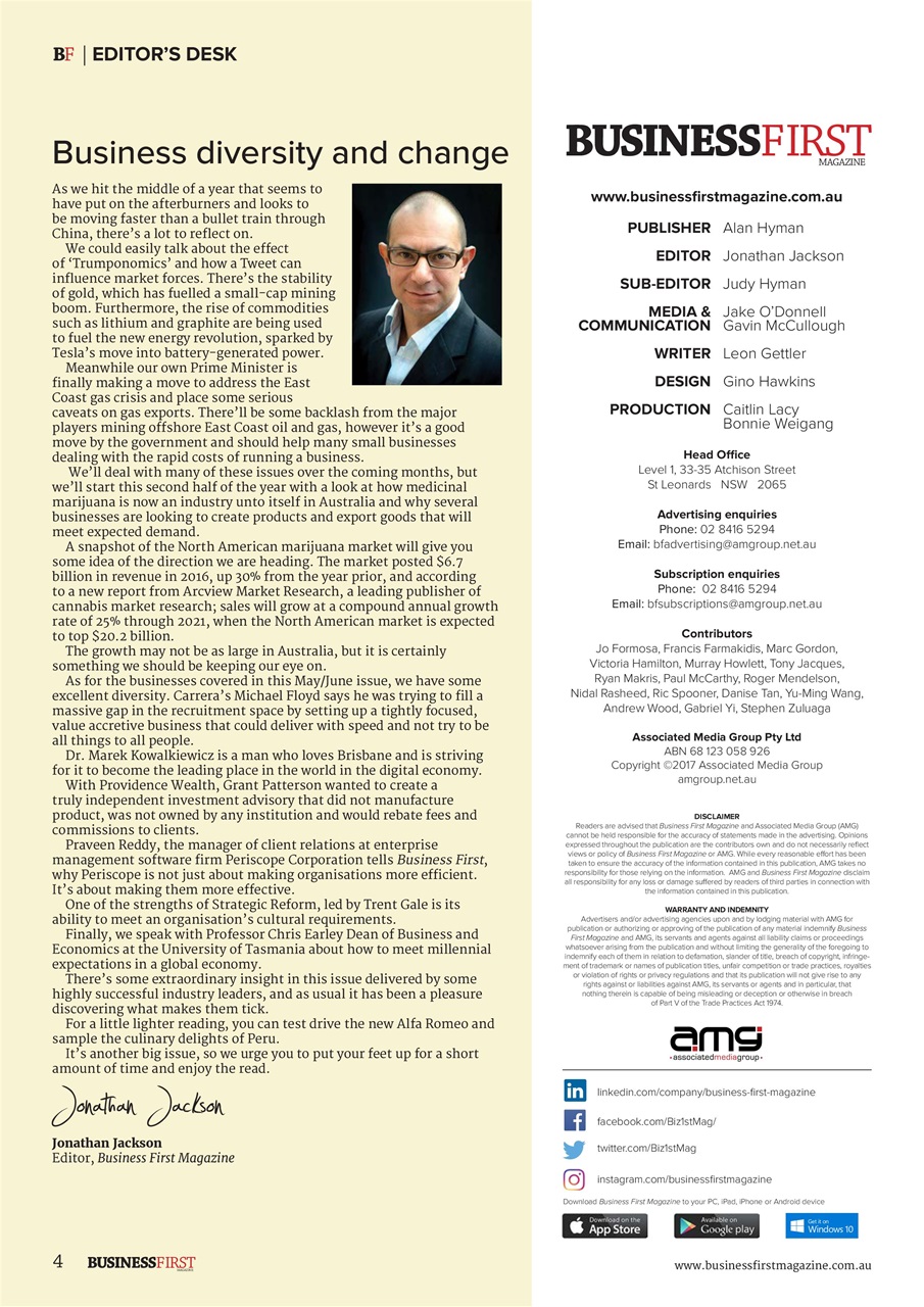 Business First Magazine Preview Pages