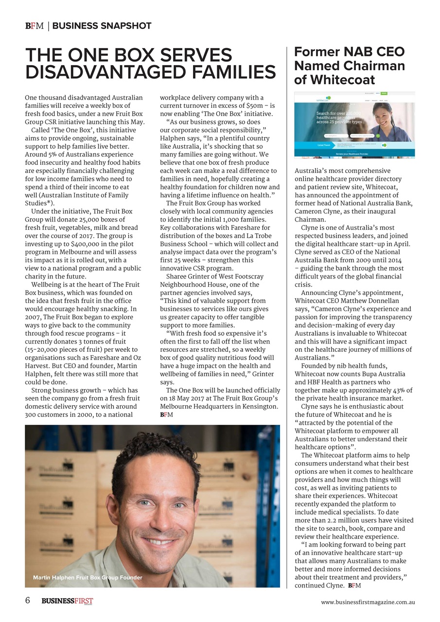 Business First Magazine Preview Pages