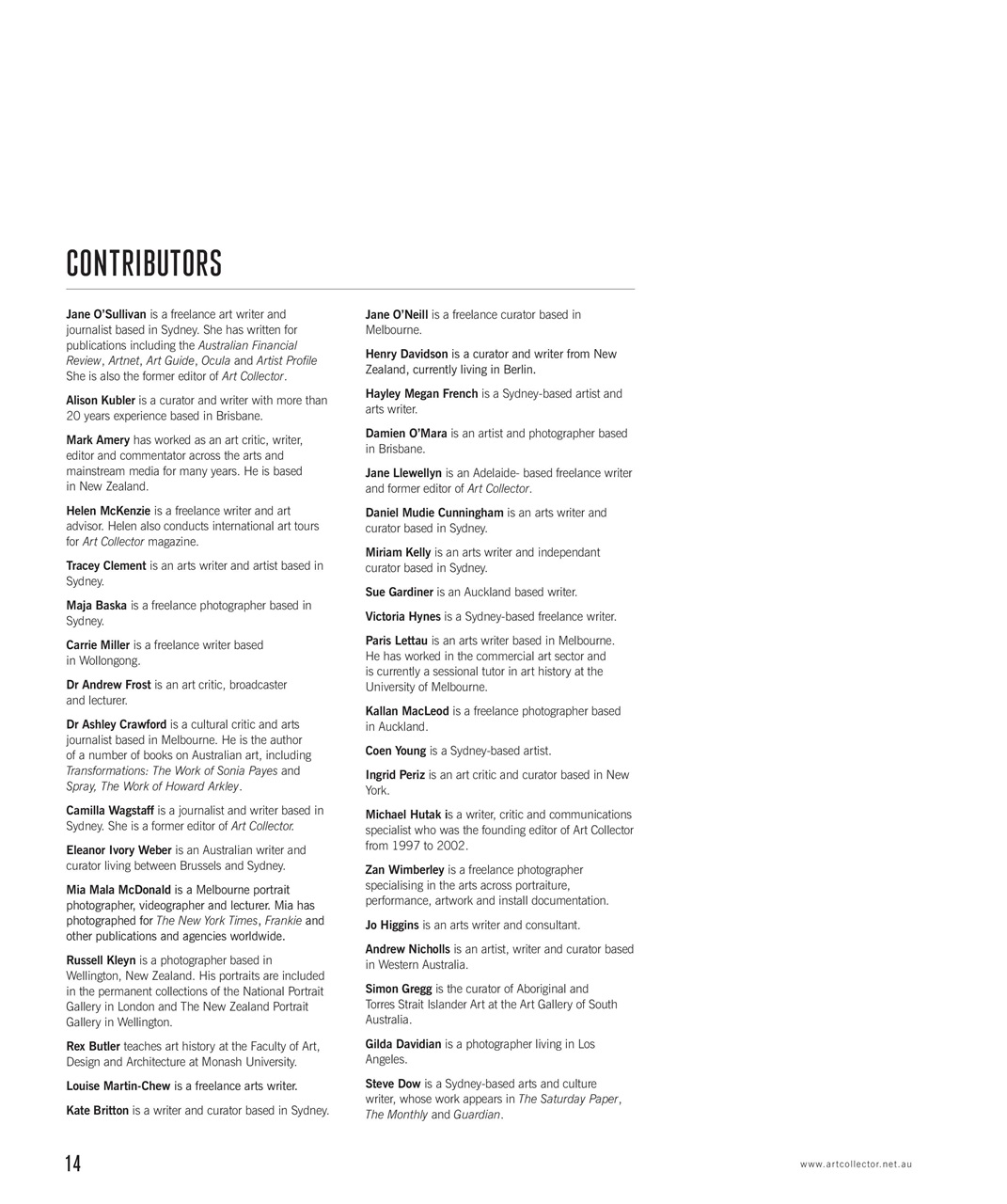 Art Collector Preview Pages