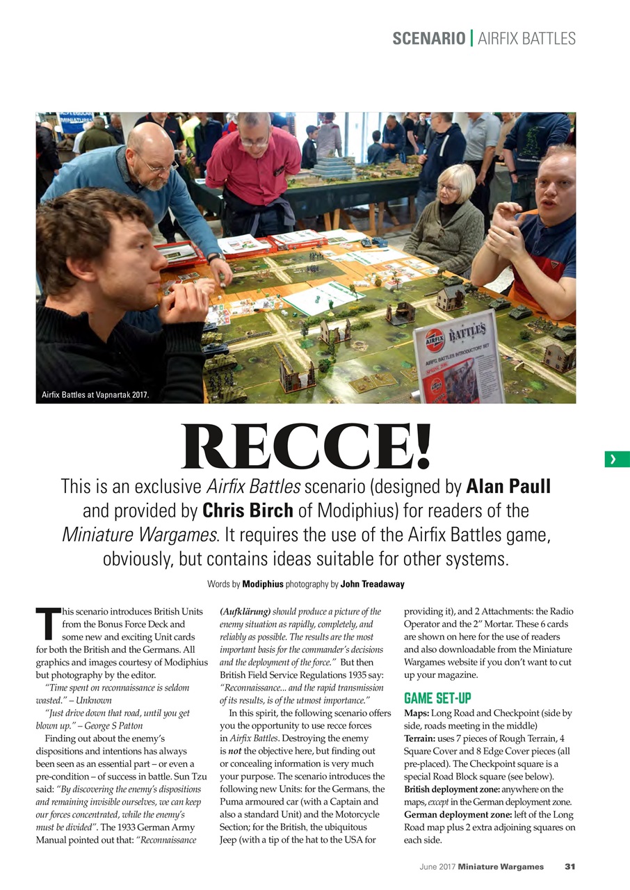 Miniature Wargames Preview Pages