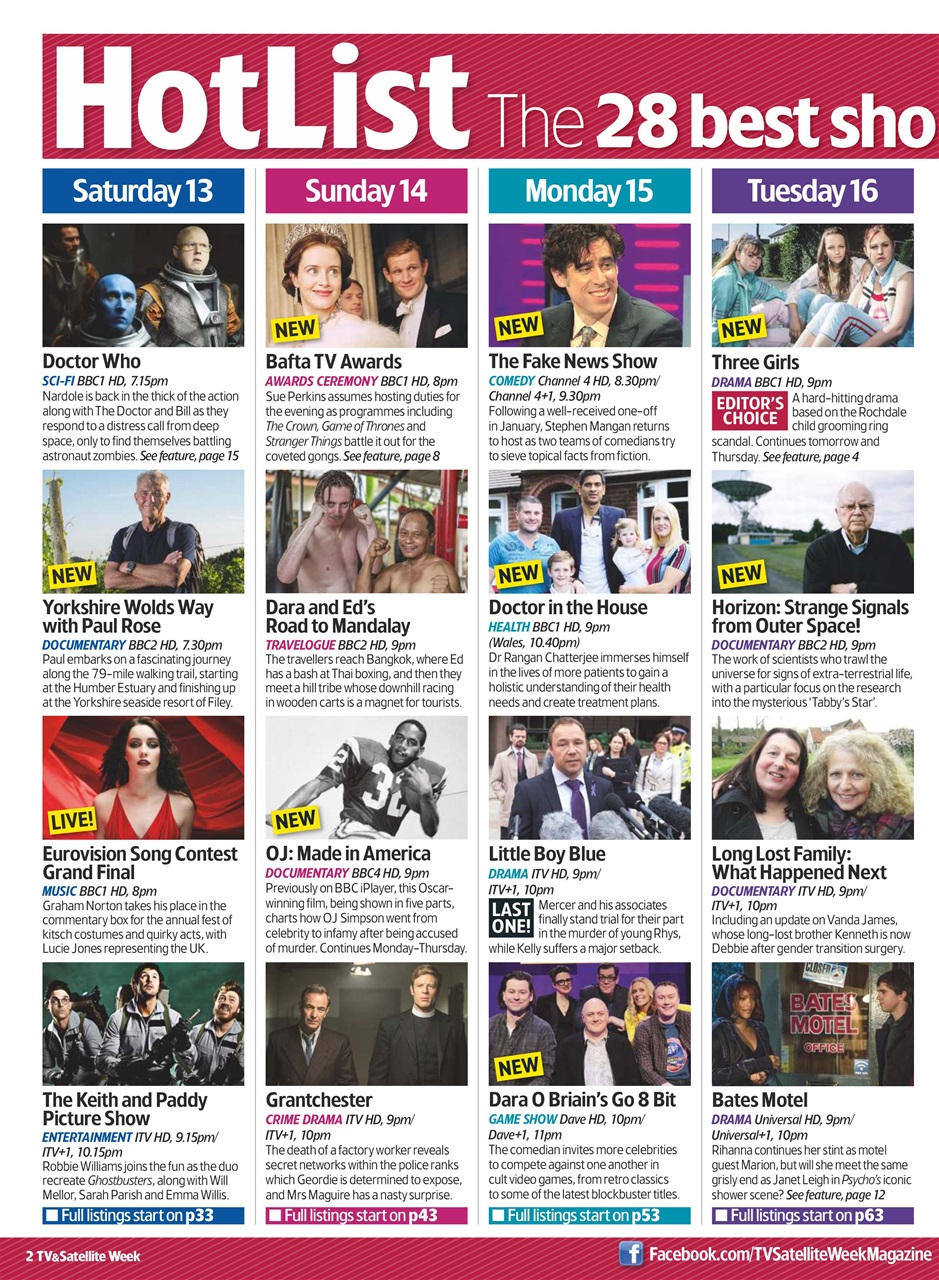 TV & Satellite Week Preview Pages