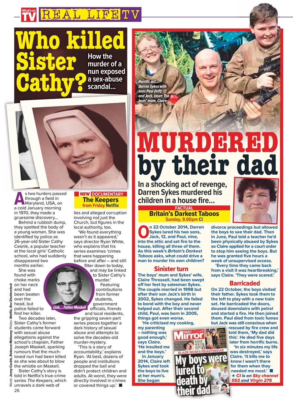 What's on TV Preview Pages