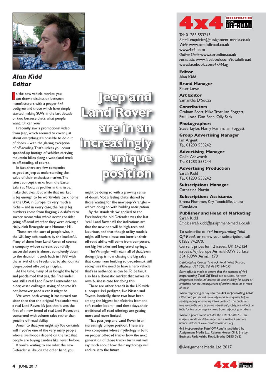 Overlander 4X4 Preview Pages