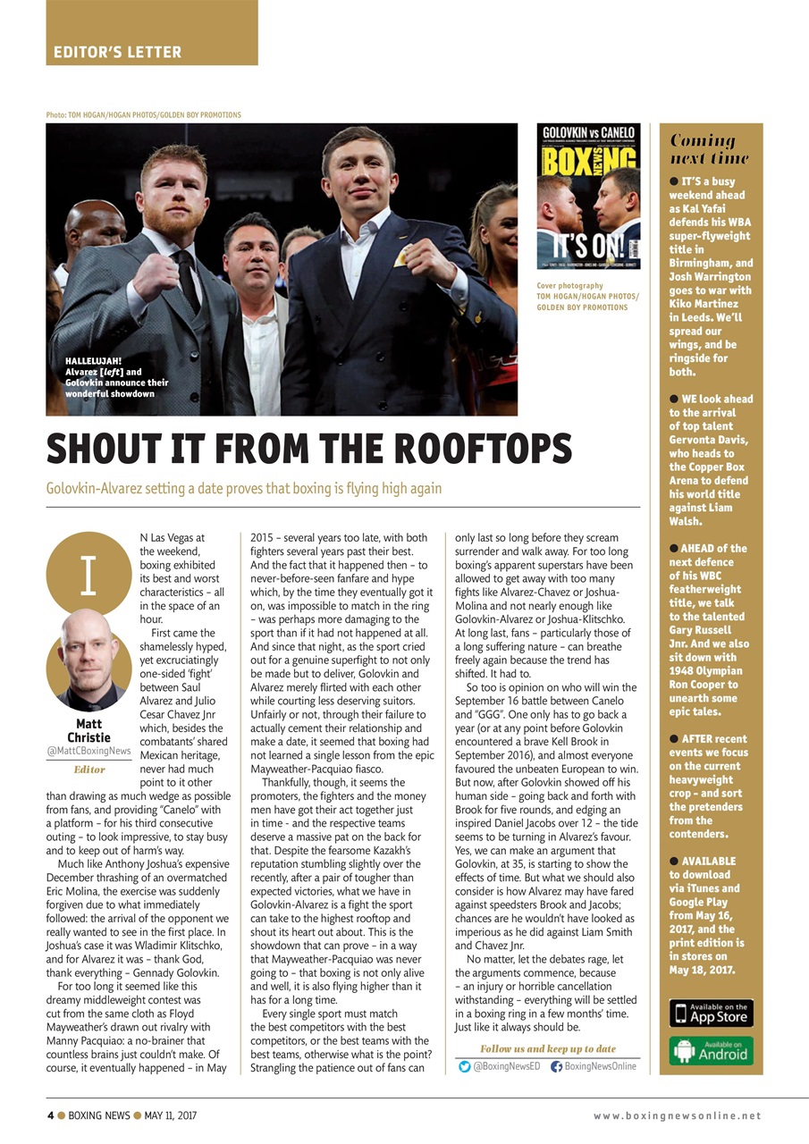 Boxing News Preview Pages