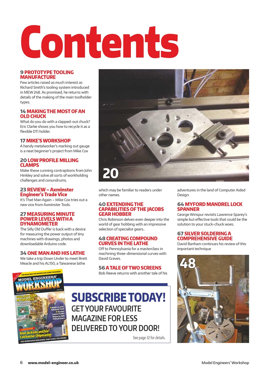 Model Engineer & Workshop Magazine Preview Pages