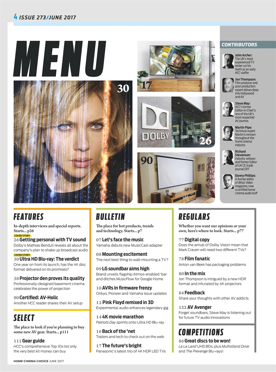 Home Cinema Choice Preview Pages