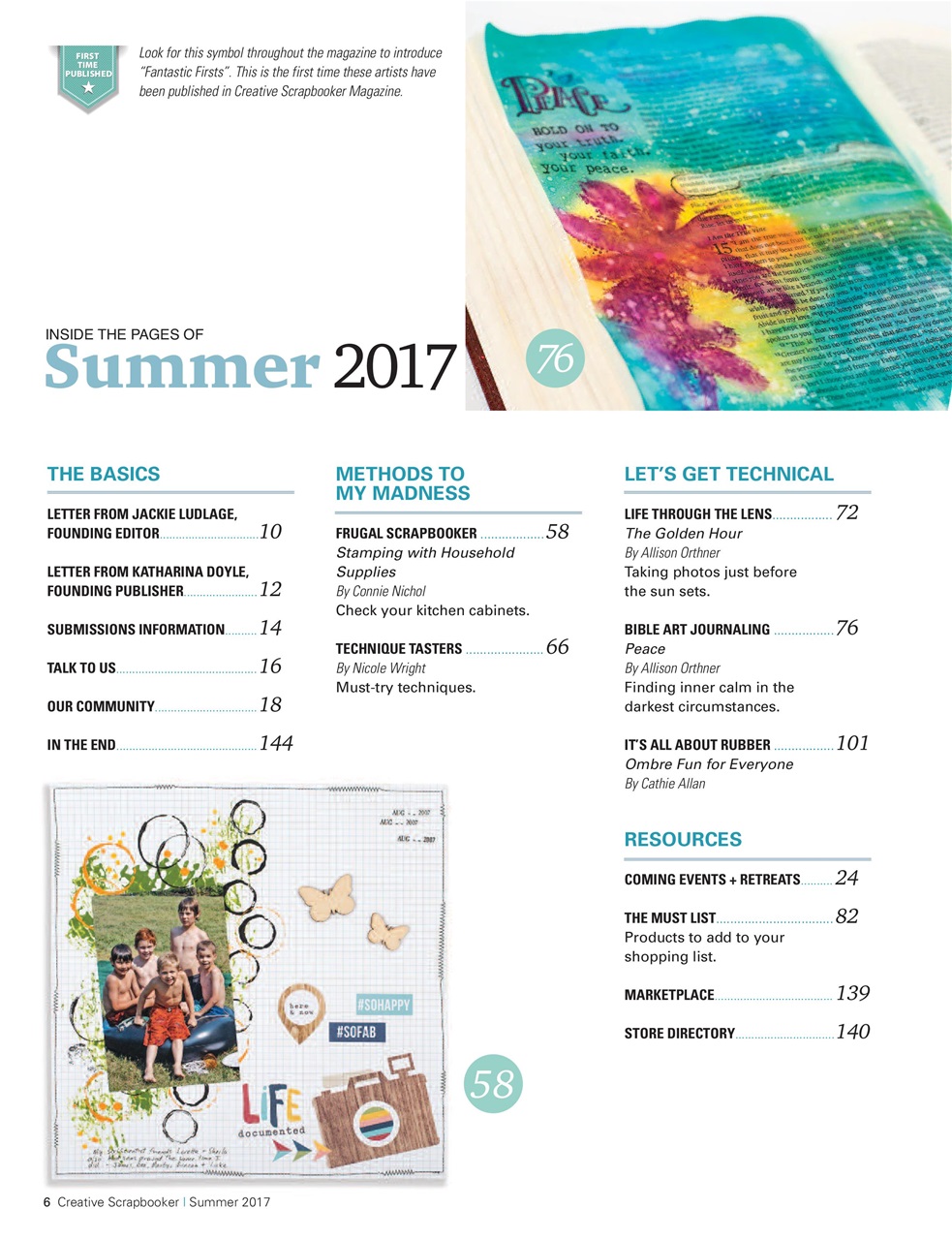 Creative Scrapbooker Preview Pages