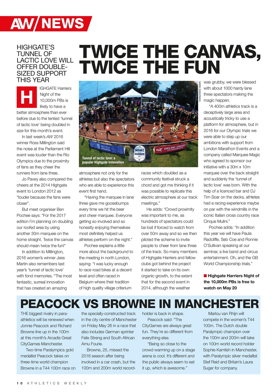 AW – Athletics Weekly Magazine Preview Pages