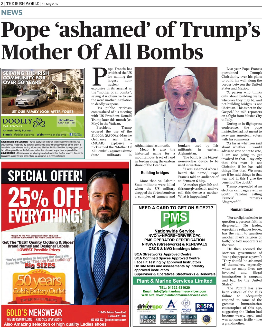 Irish World Preview Pages