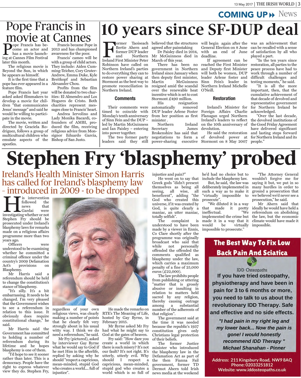 Irish World Preview Pages