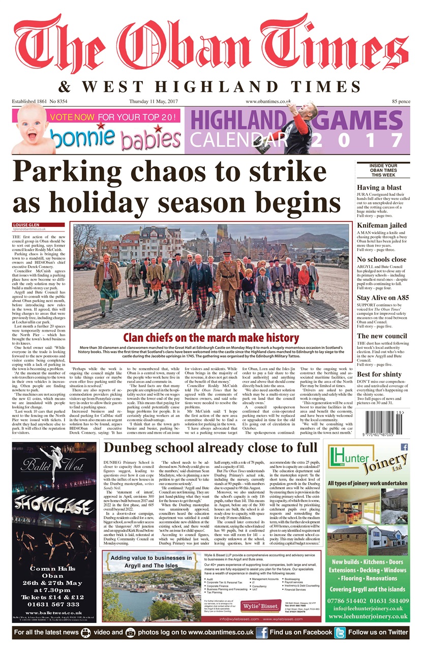 The Oban Times & Lochaber Times Preview Pages
