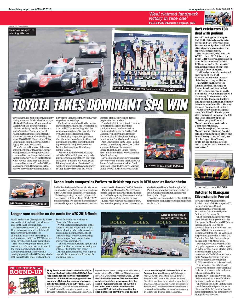 Motorsport News Preview Pages