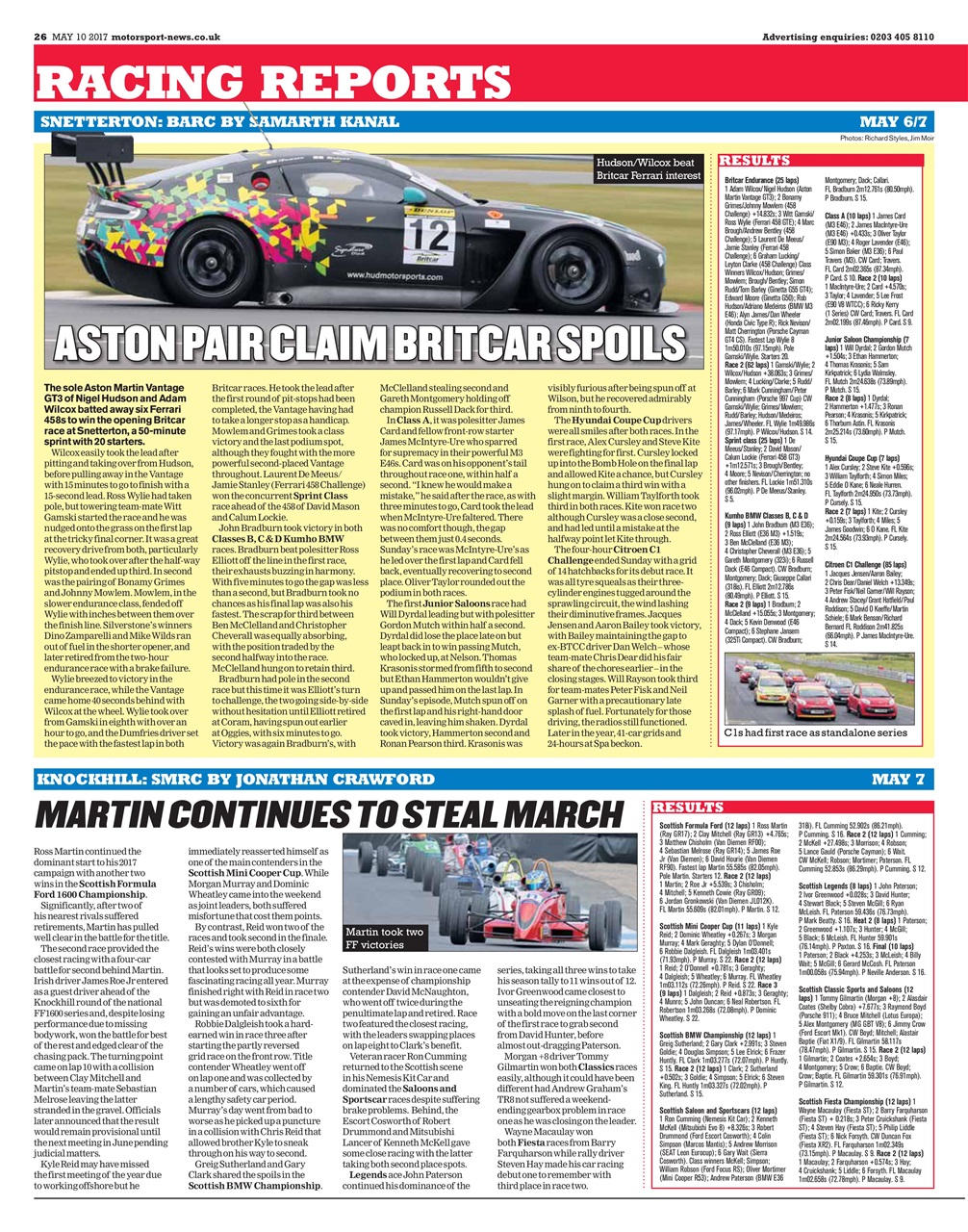 Motorsport News Preview Pages