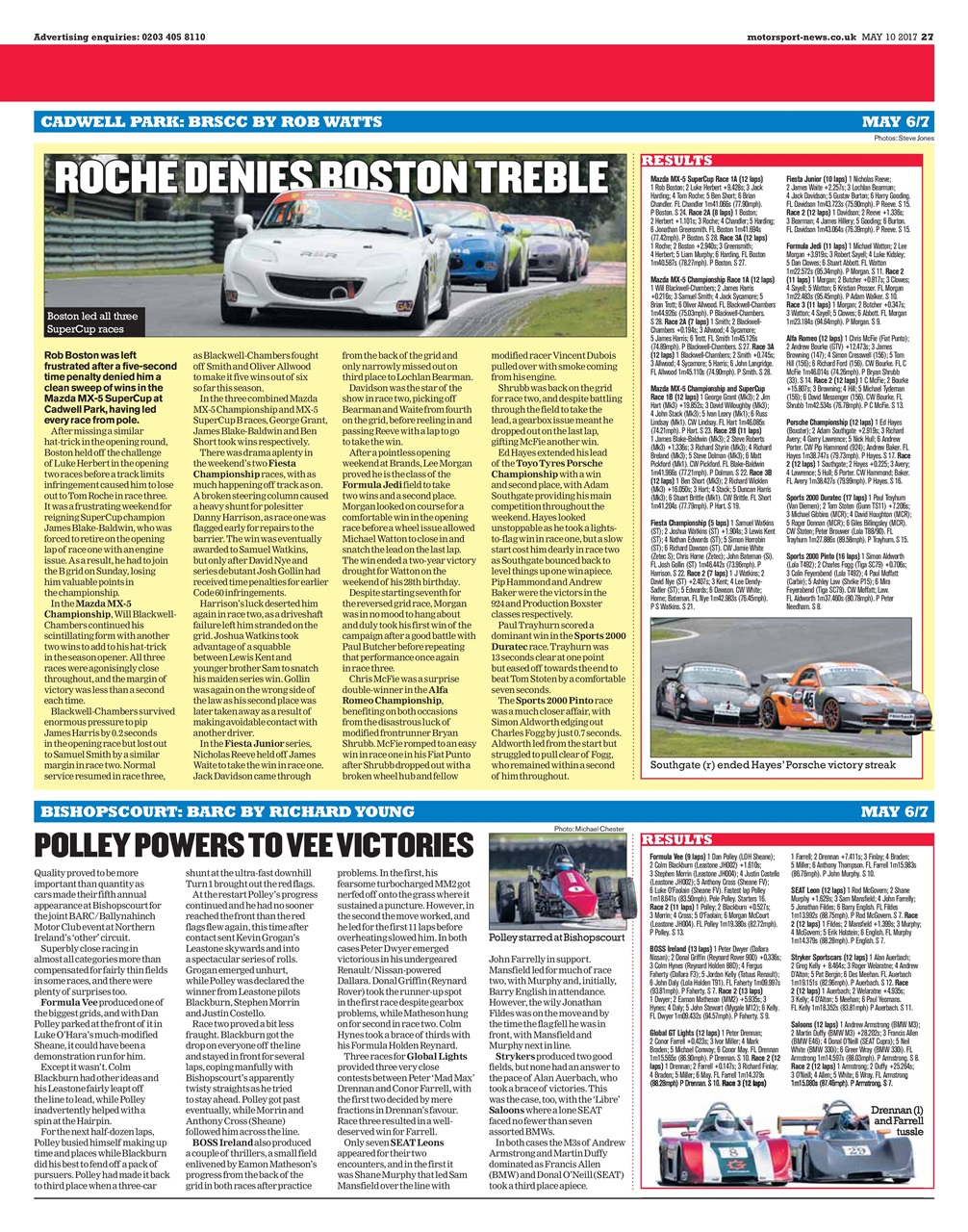 Motorsport News Preview Pages