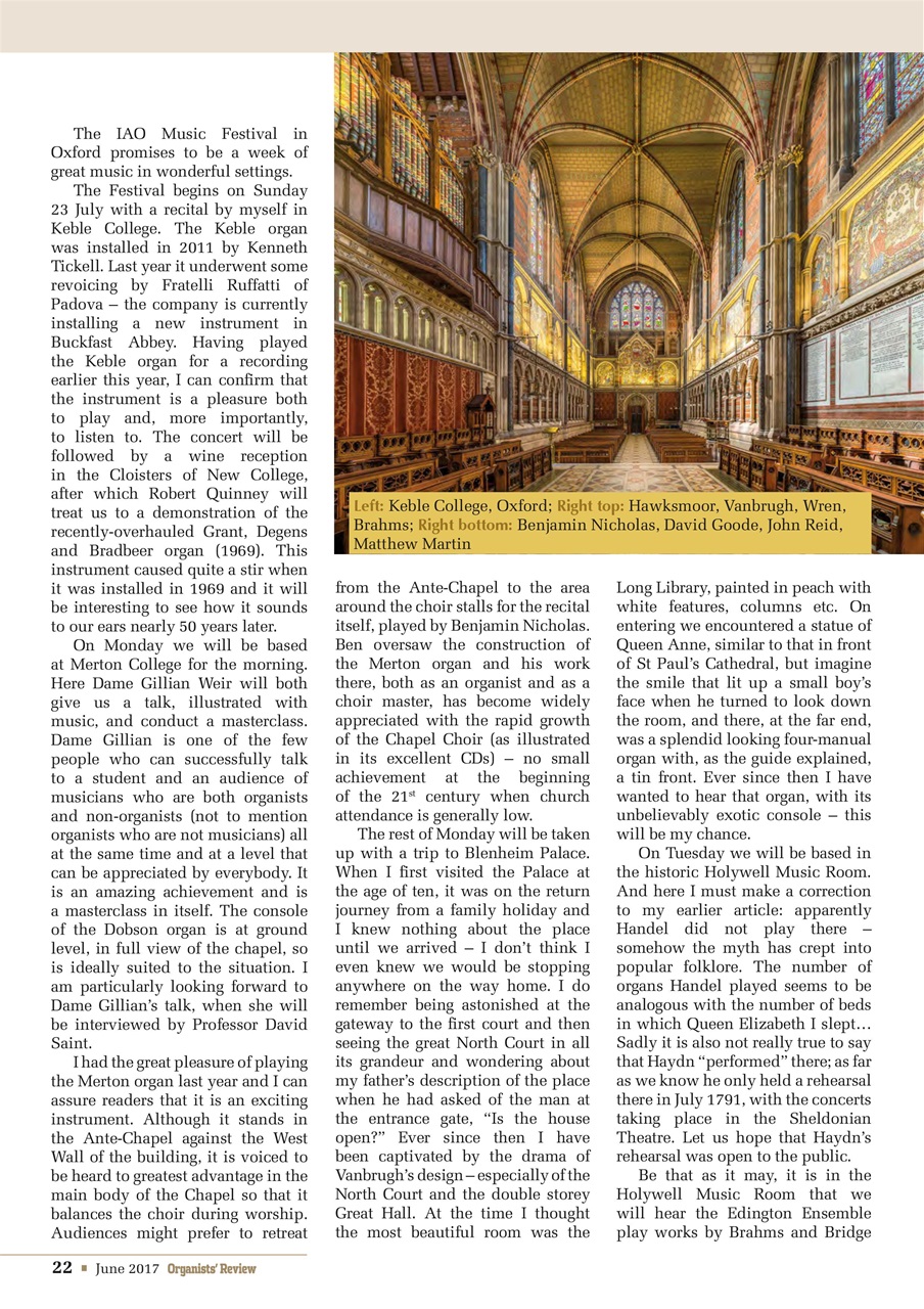 Organists' Review Preview Pages