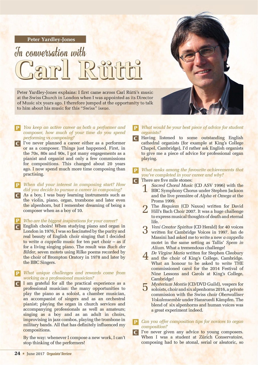 Organists' Review Preview Pages