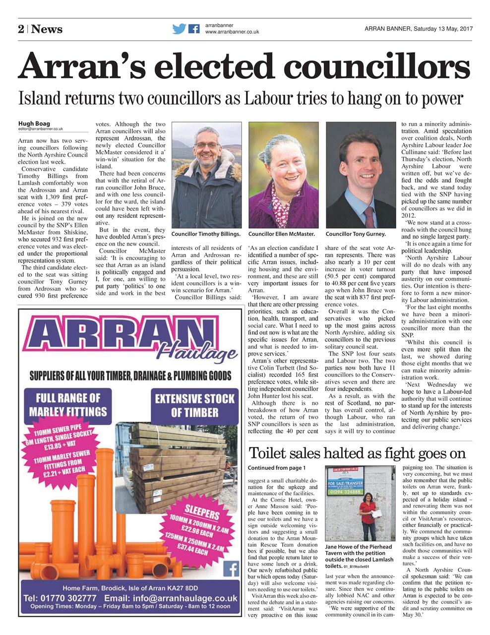 Arran Banner Preview Pages