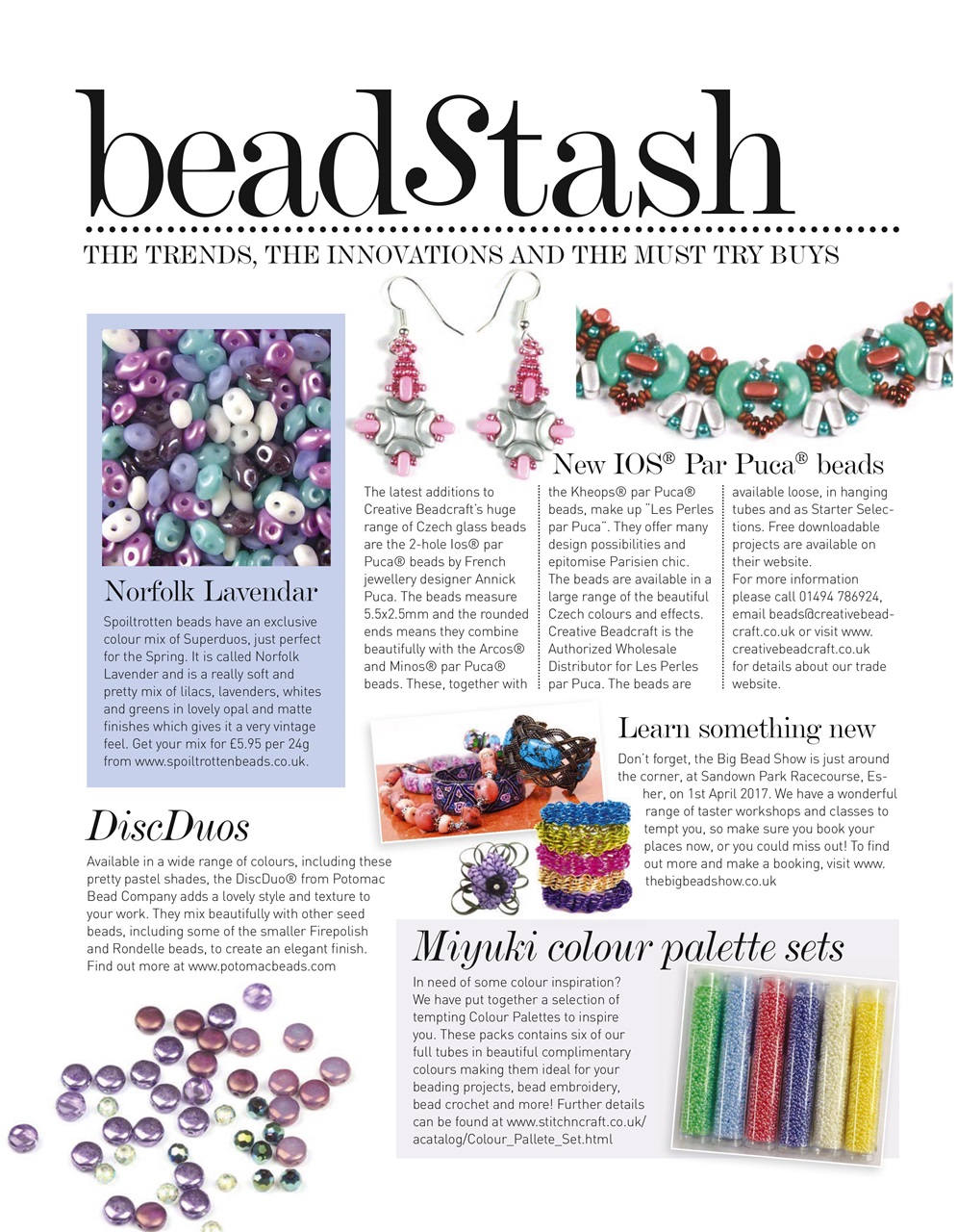Bead & Jewellery Magazine Preview Pages