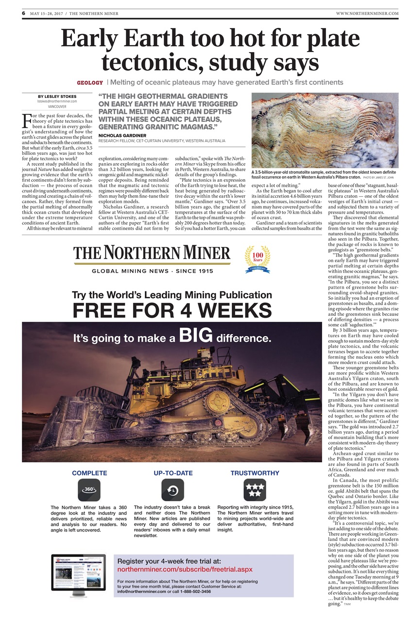 The Northern Miner Preview Pages