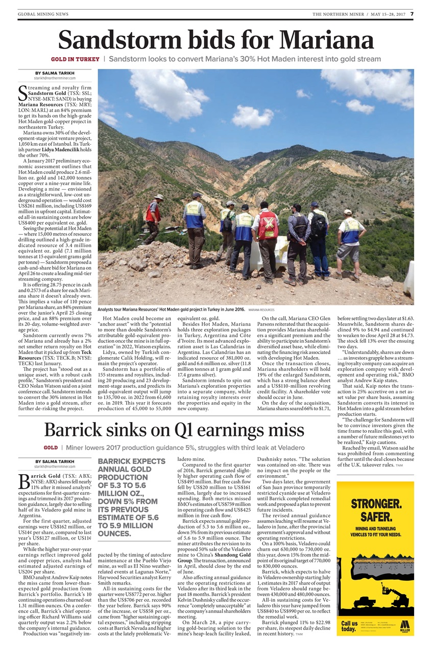 The Northern Miner Preview Pages