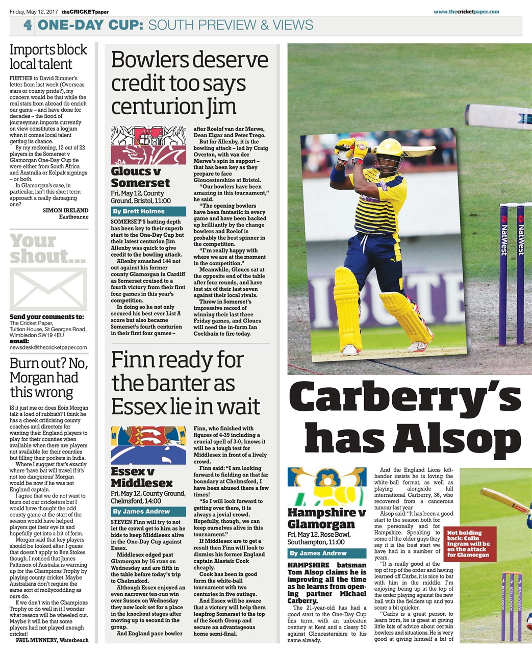 The Cricket Paper Preview Pages