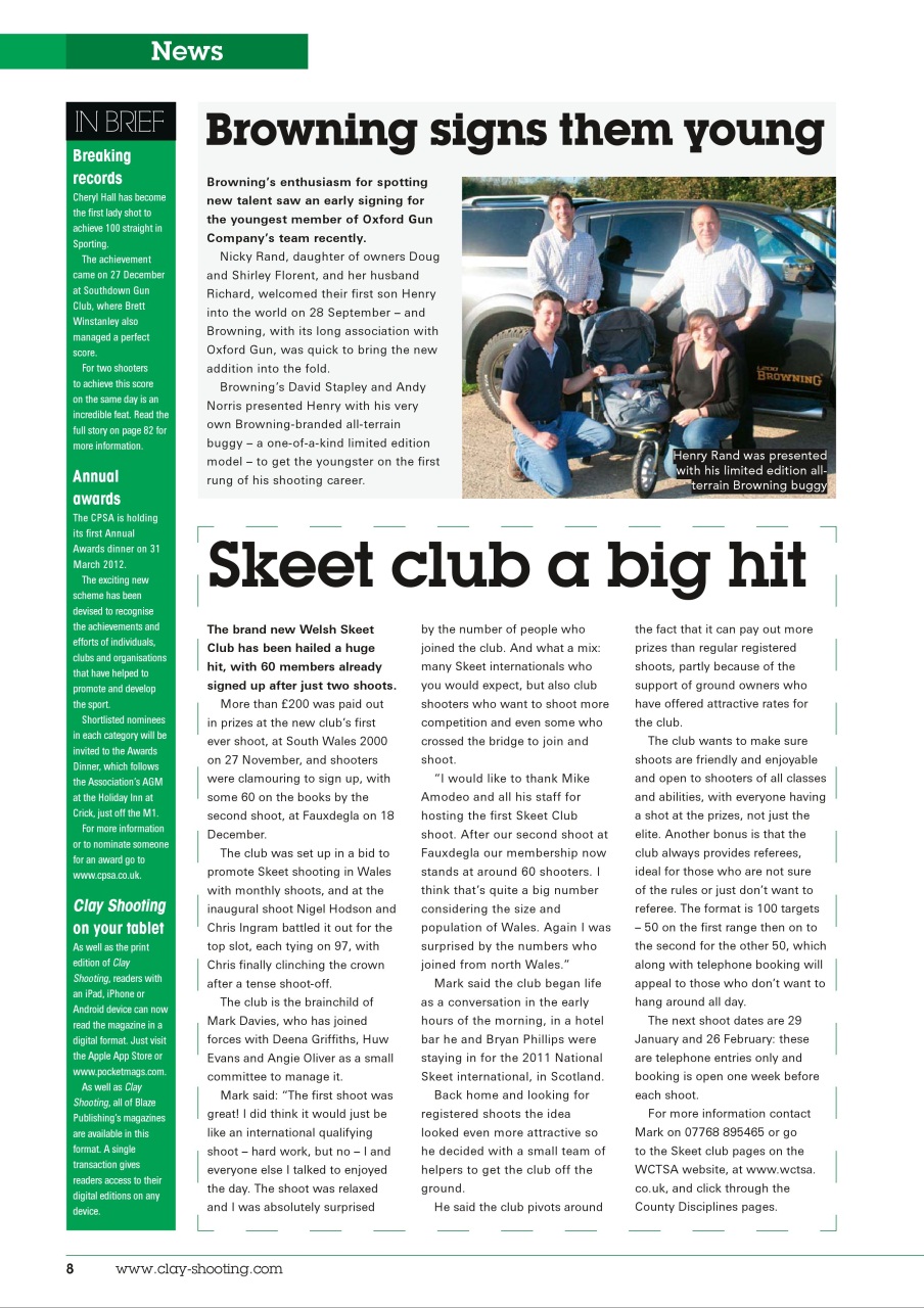 Clay Shooting Preview Pages