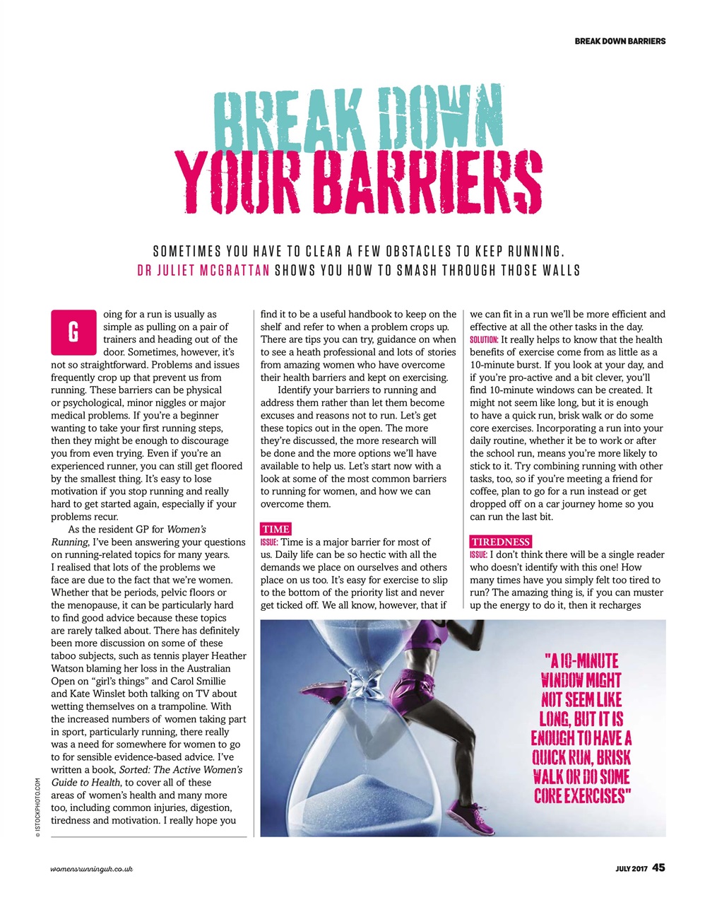 Women’s Running Preview Pages