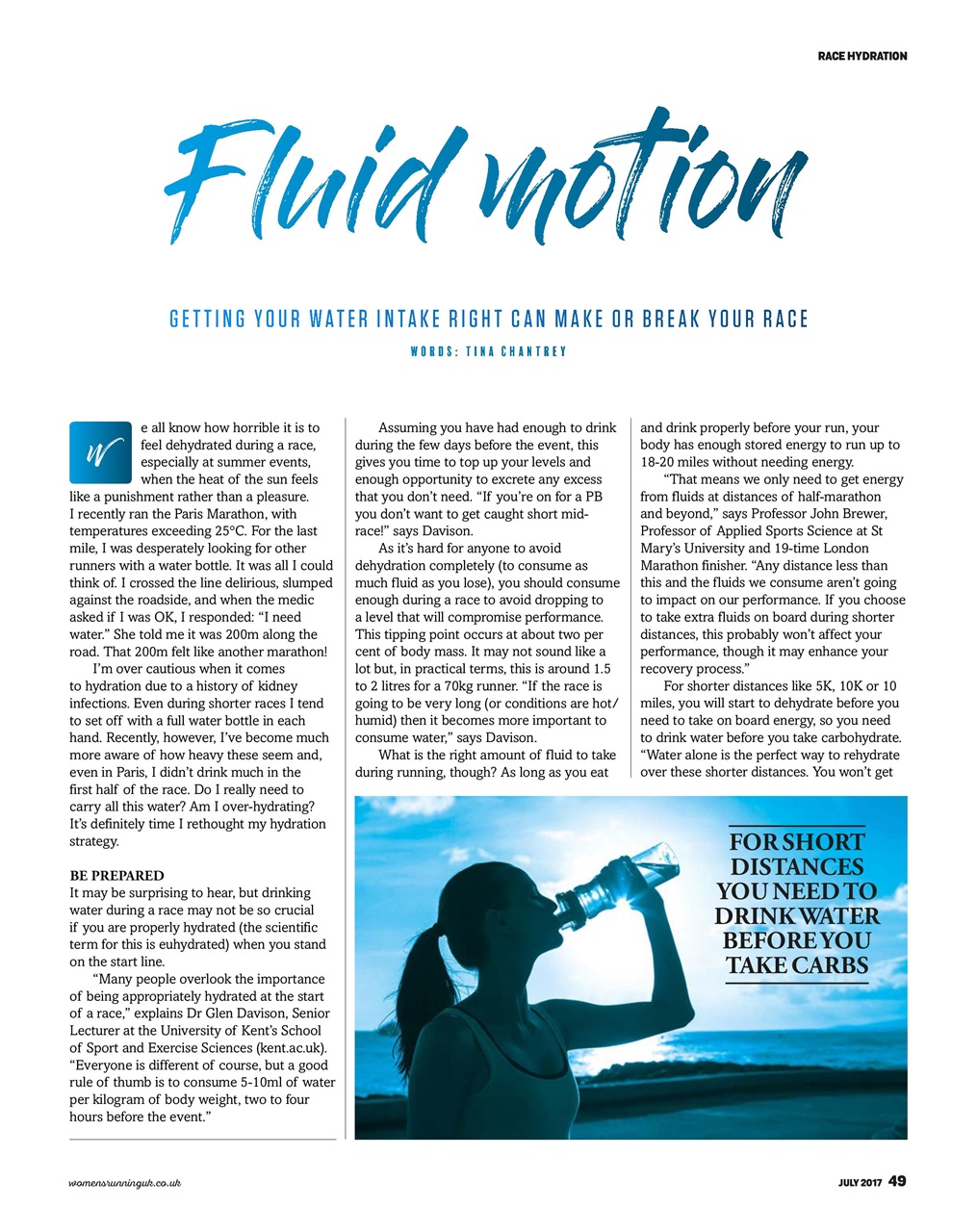 Women’s Running Preview Pages
