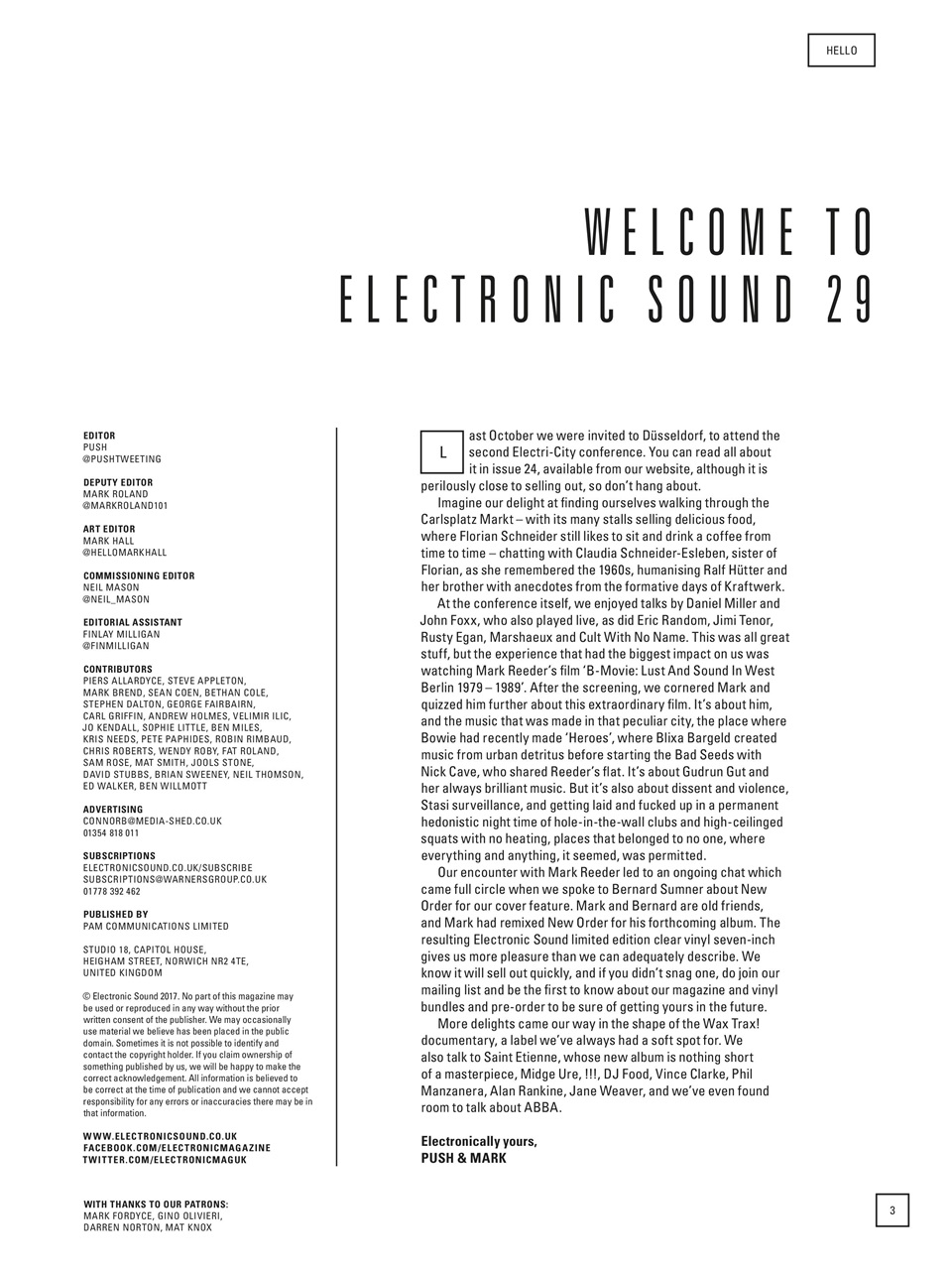 Electronic Sound Preview Pages