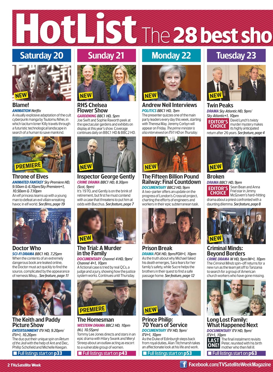 TV & Satellite Week Preview Pages