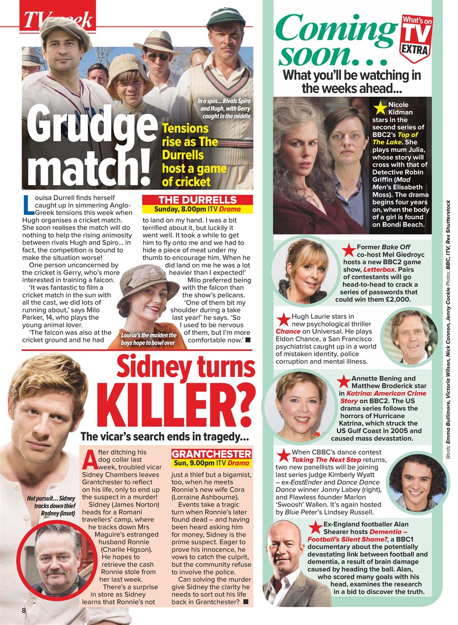 What's on TV Preview Pages