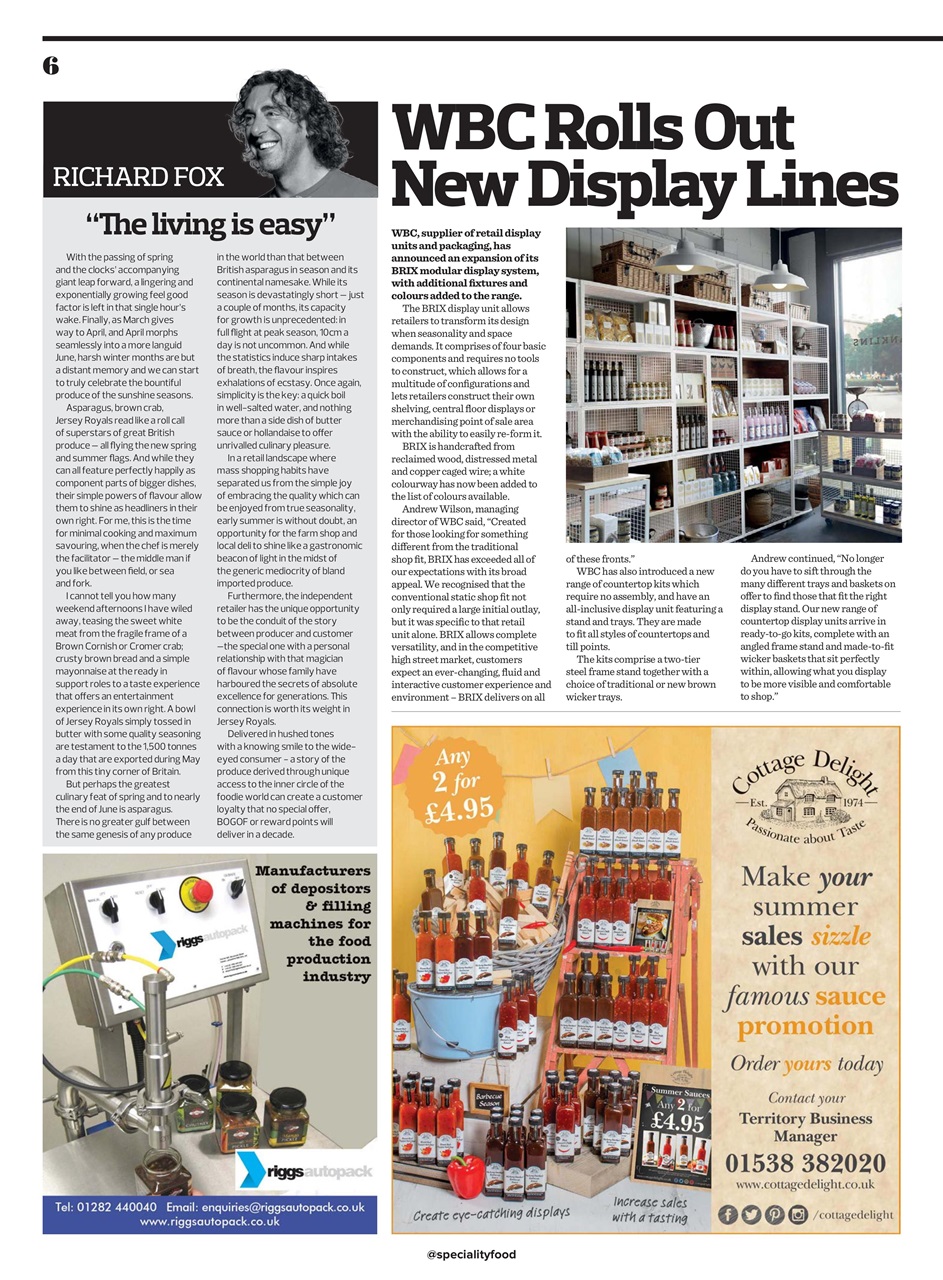 Speciality Food Preview Pages