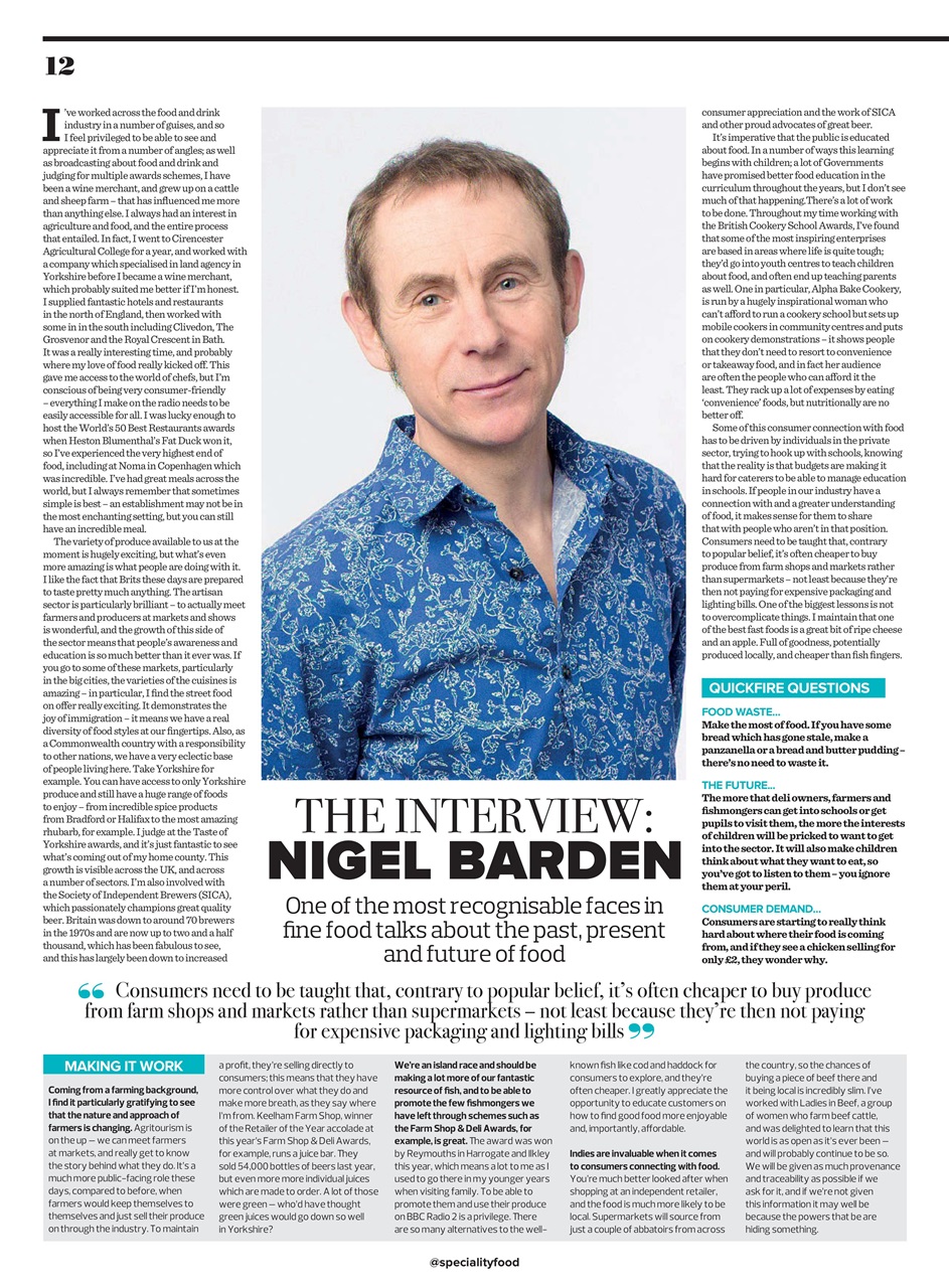 Speciality Food Preview Pages