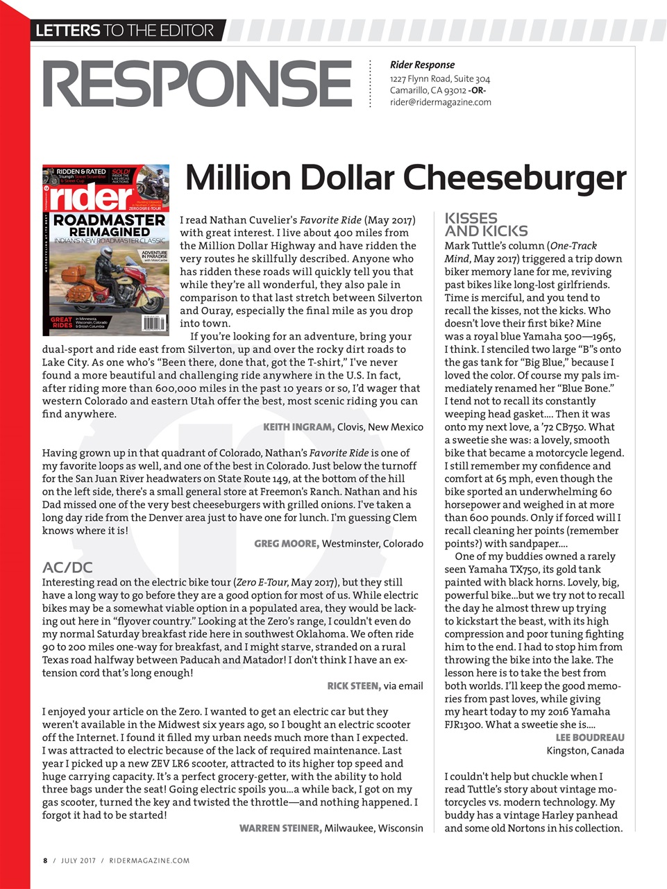 Rider Magazine Preview Pages