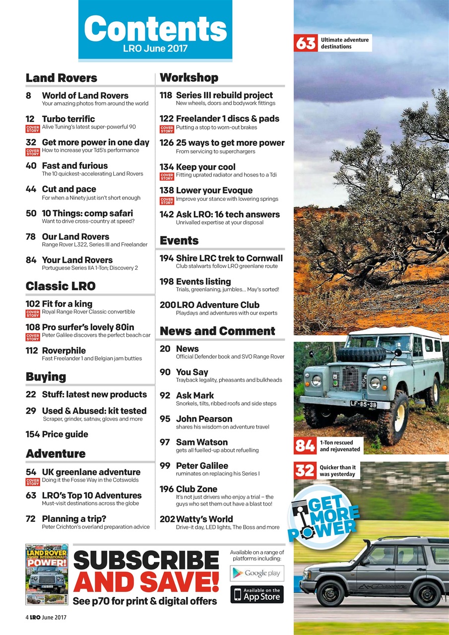 Land Rover Owner Preview Pages