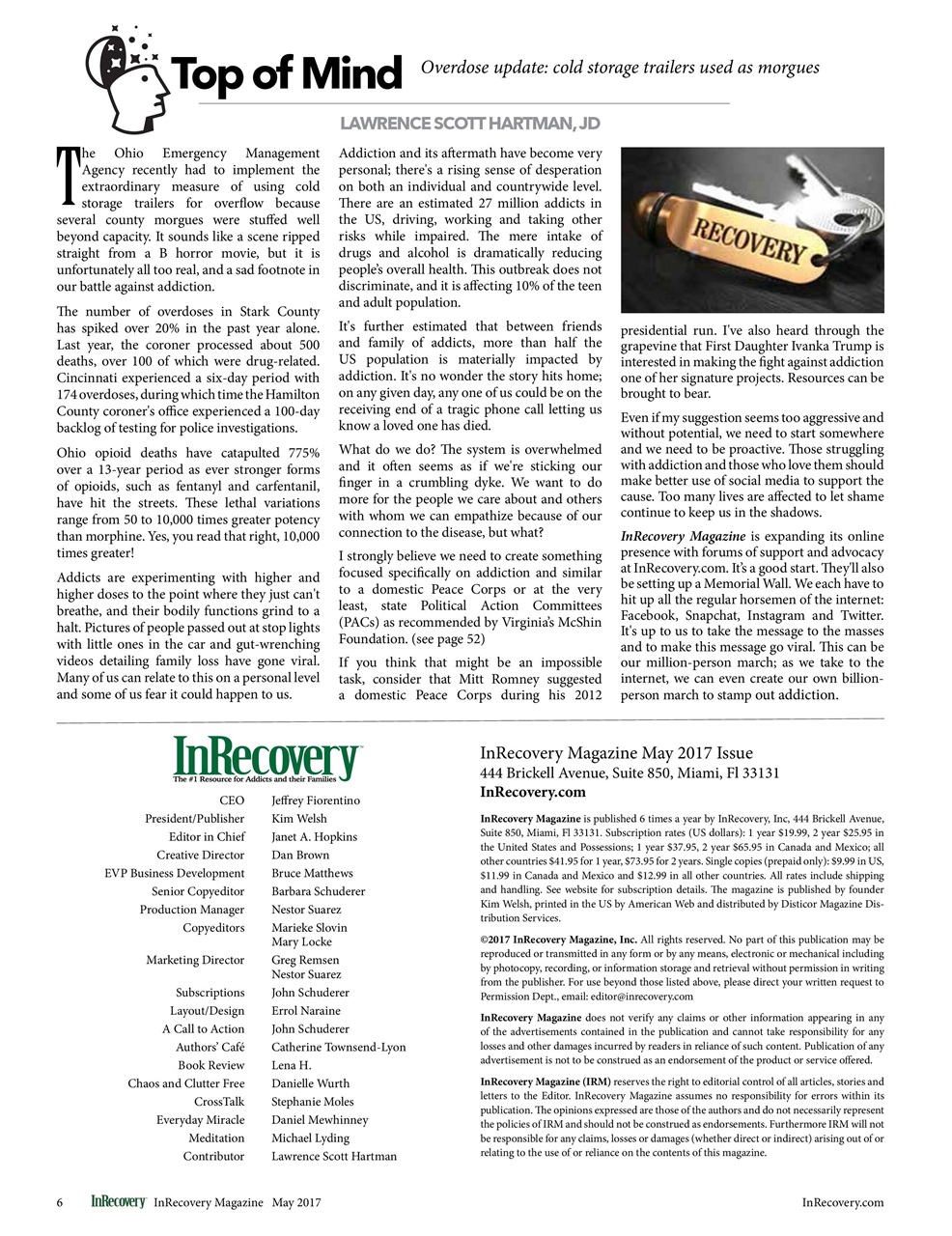 In Recovery Preview Pages