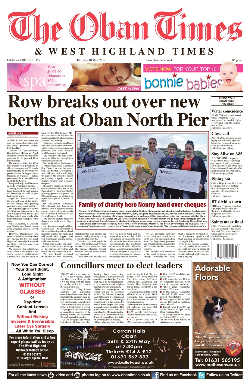The Oban Times & Lochaber Times Preview Pages