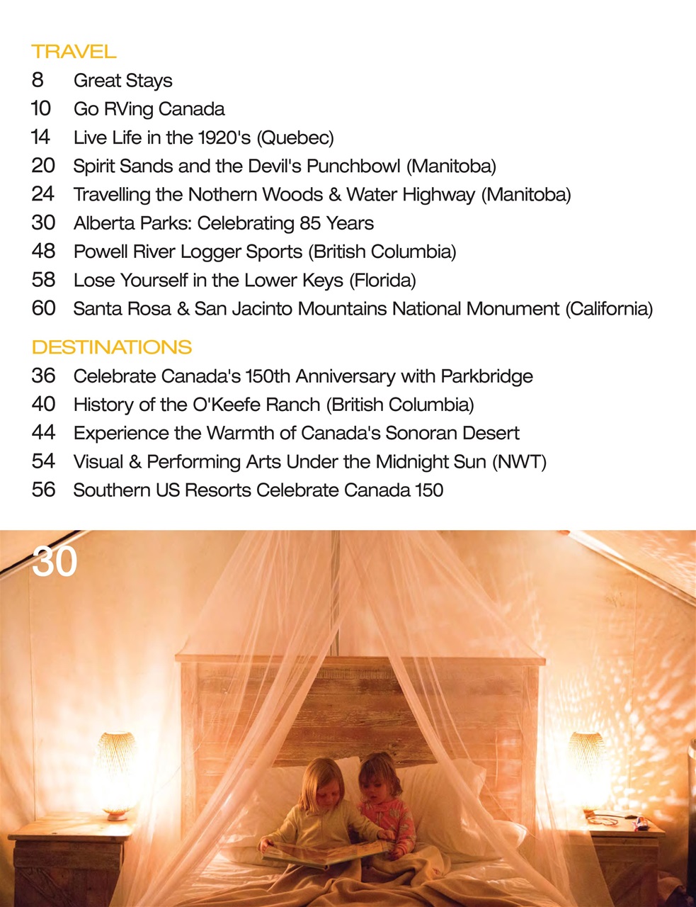 Snowbirds & RV Travelers Preview Pages