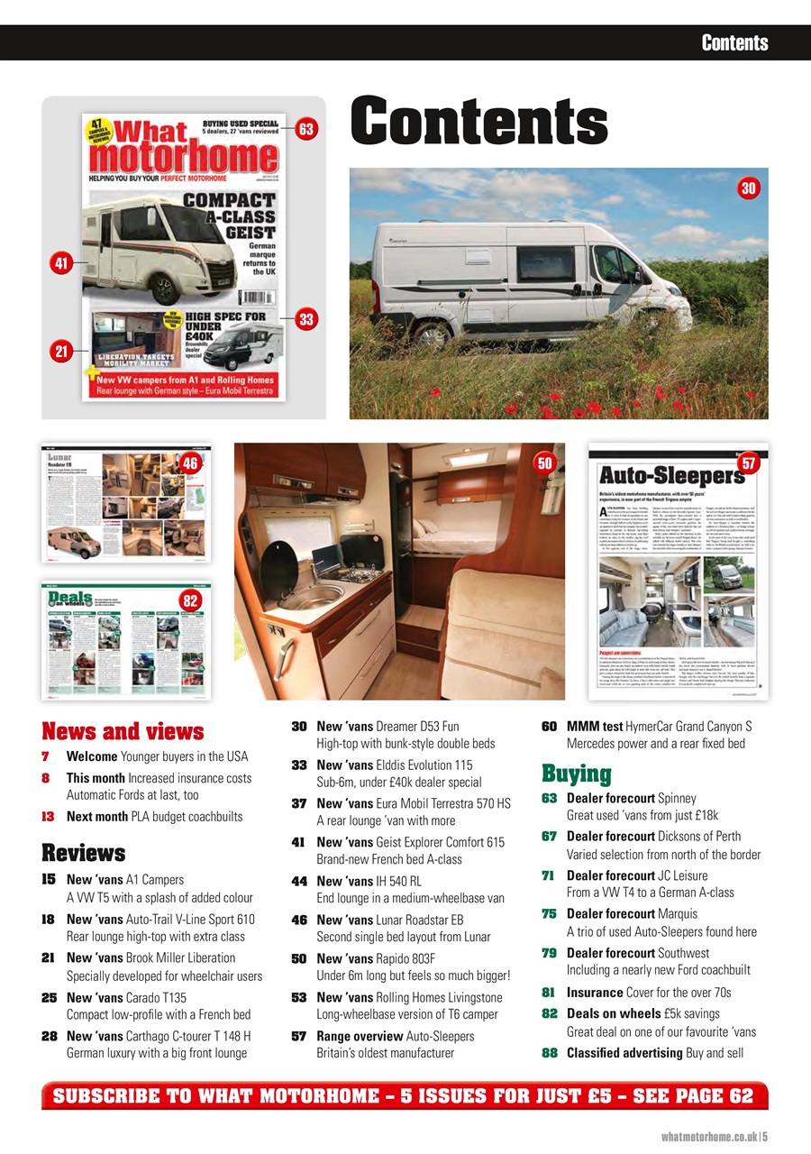 What Motorhome magazine Preview Pages