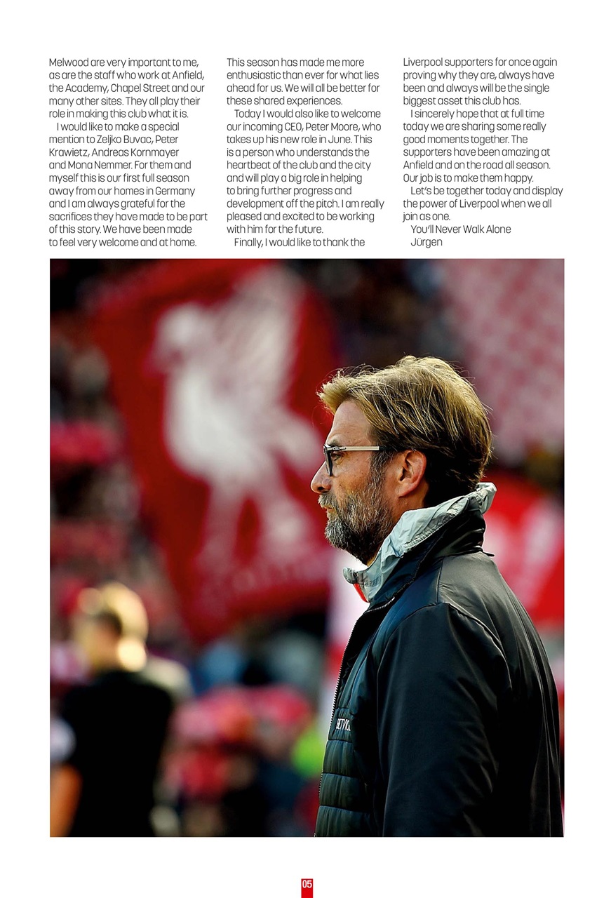 Liverpool FC Programmes Preview Pages