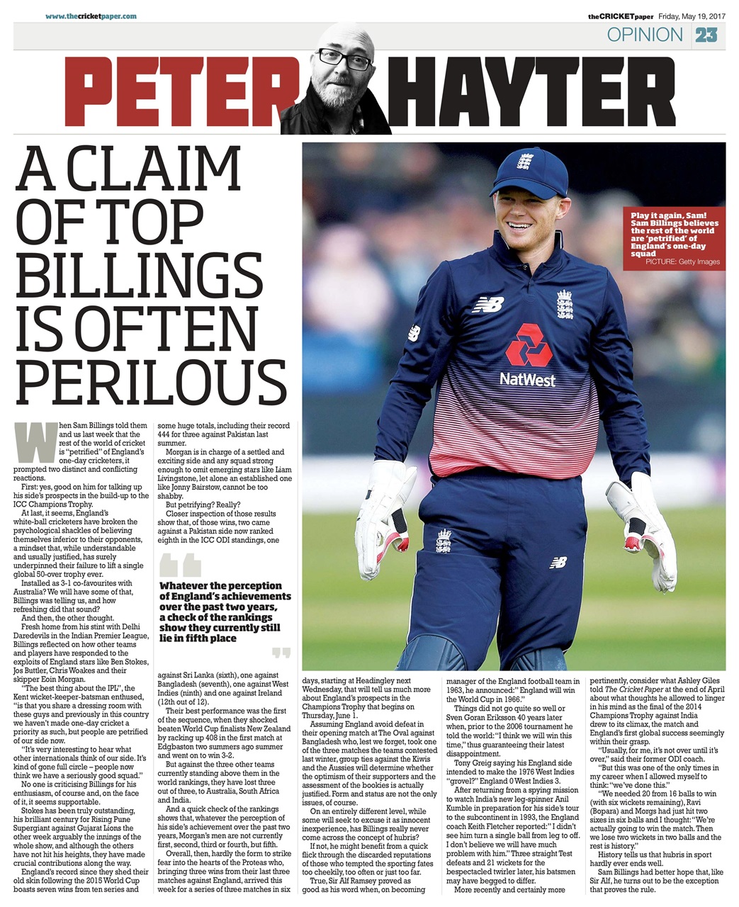 The Cricket Paper Preview Pages