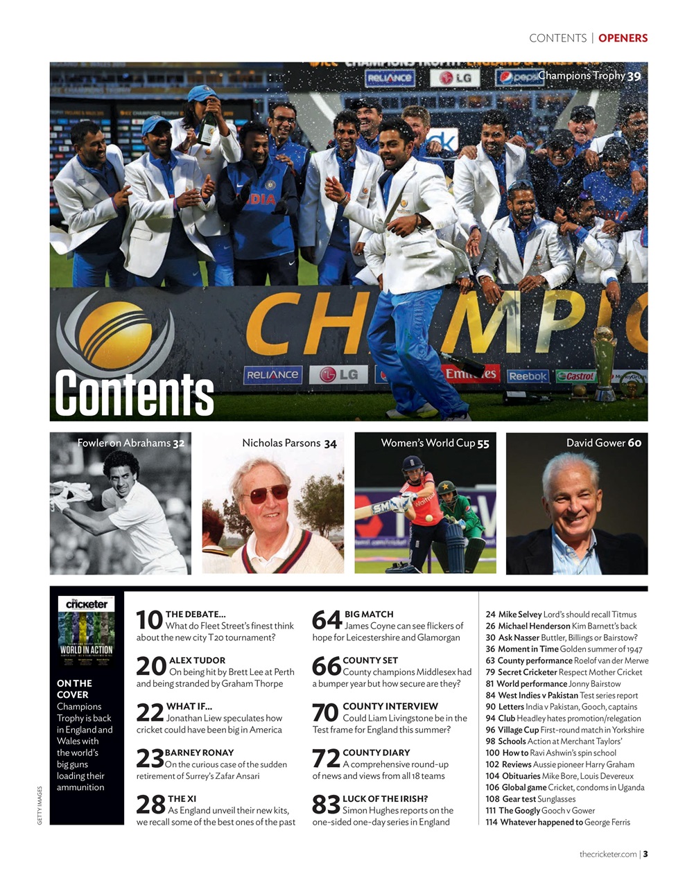 The Cricketer Magazine Preview Pages
