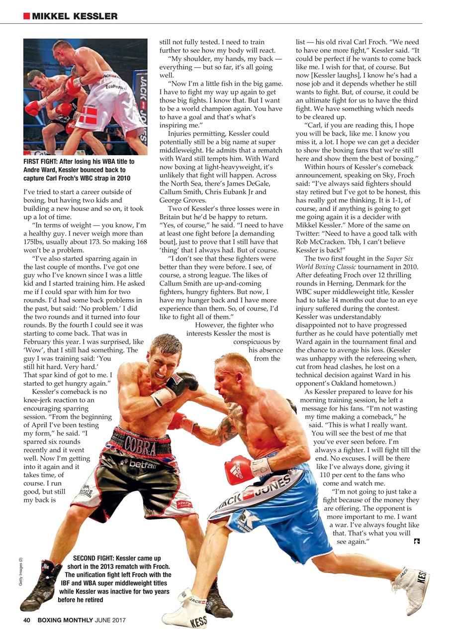 Boxing Monthly Preview Pages