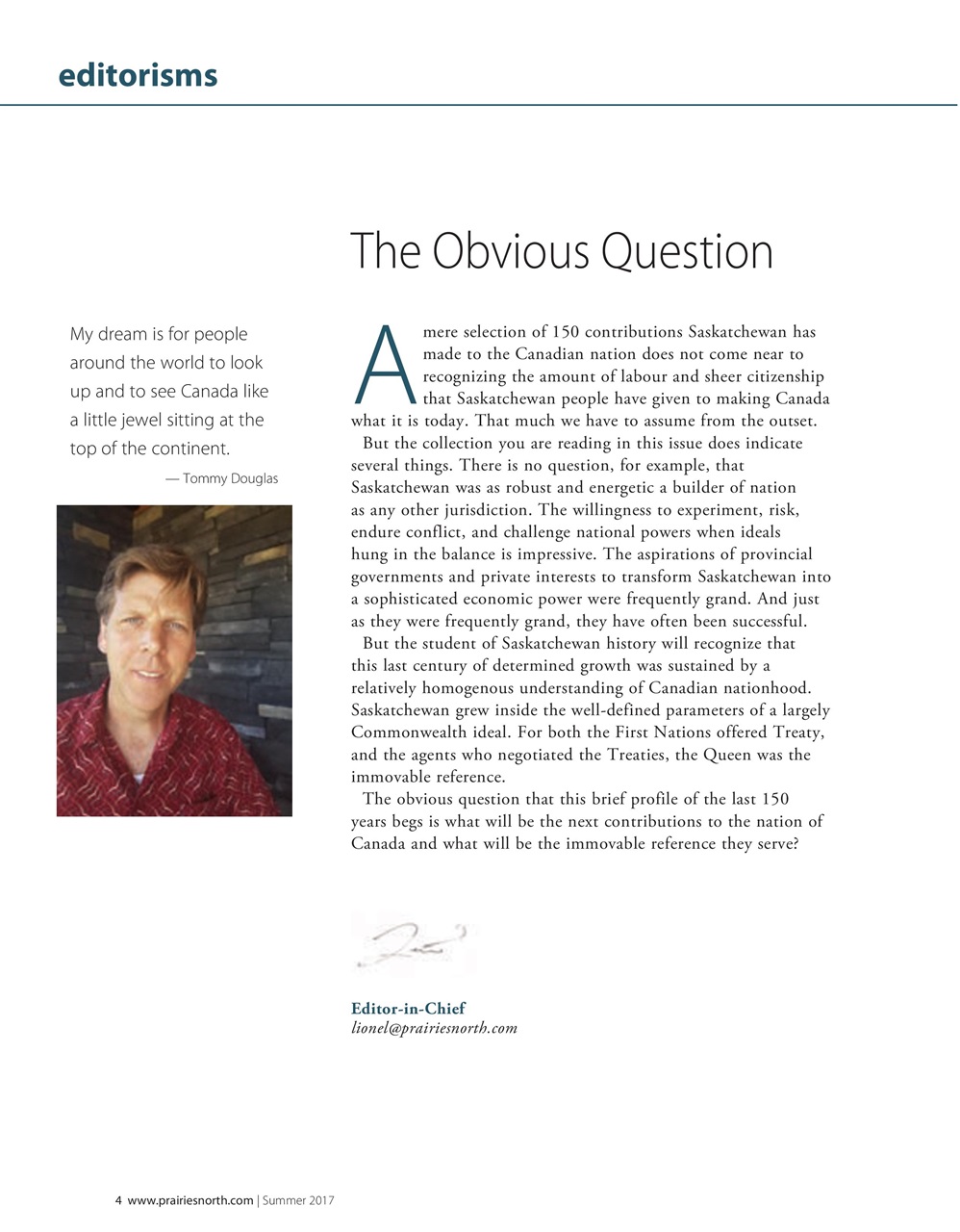 Prairies North Magazine Preview Pages