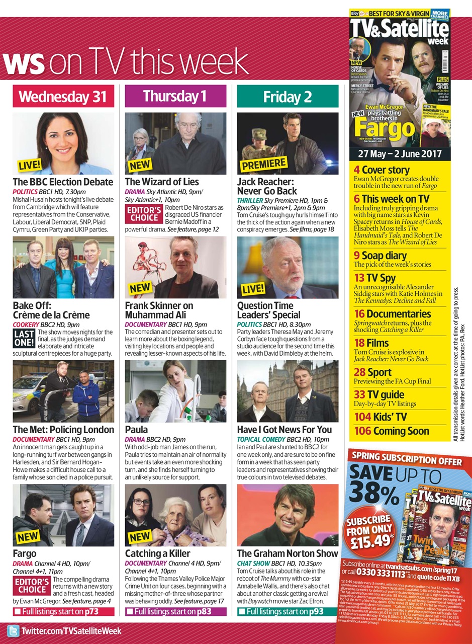 TV & Satellite Week Preview Pages
