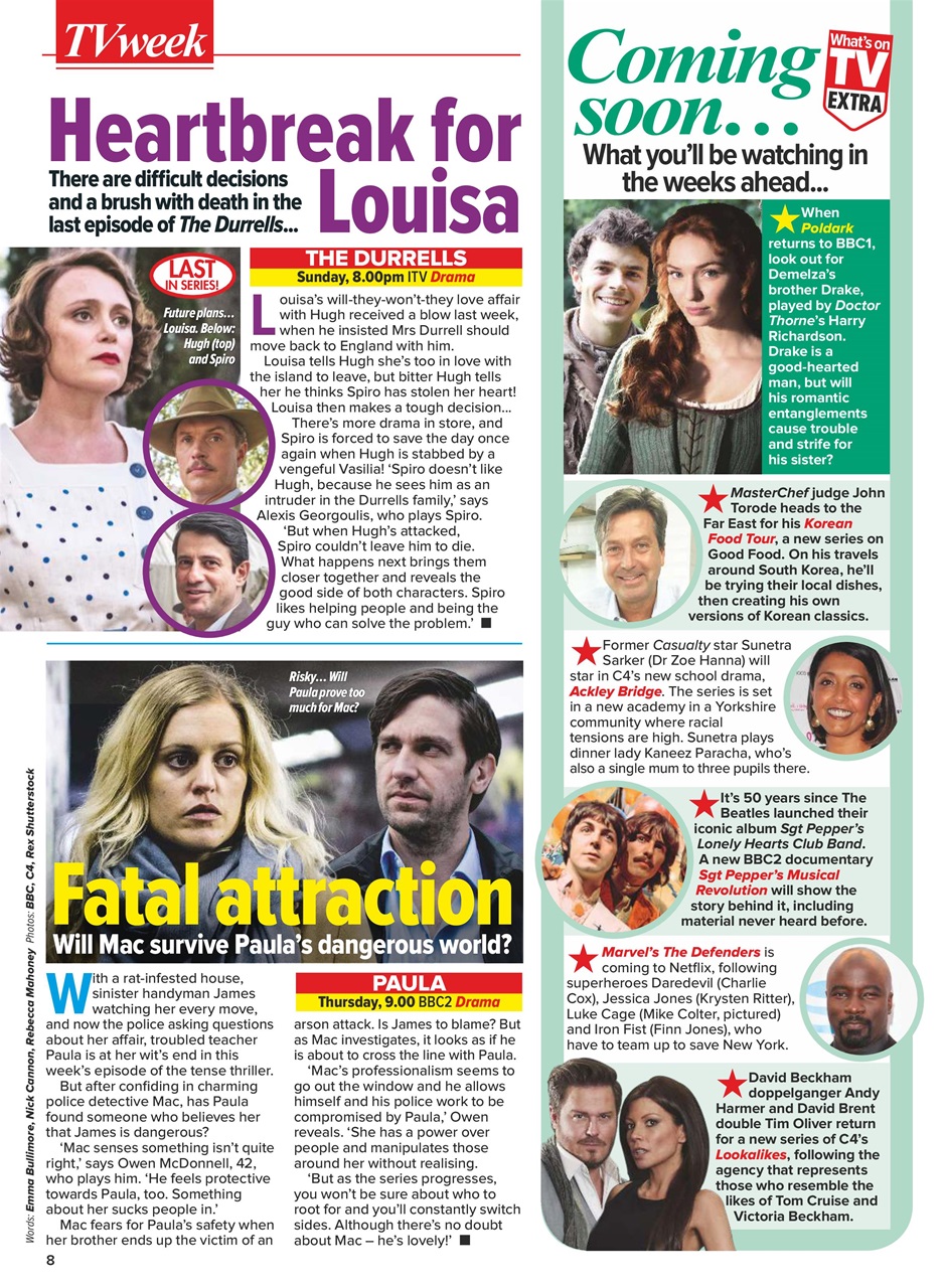 What's on TV Preview Pages