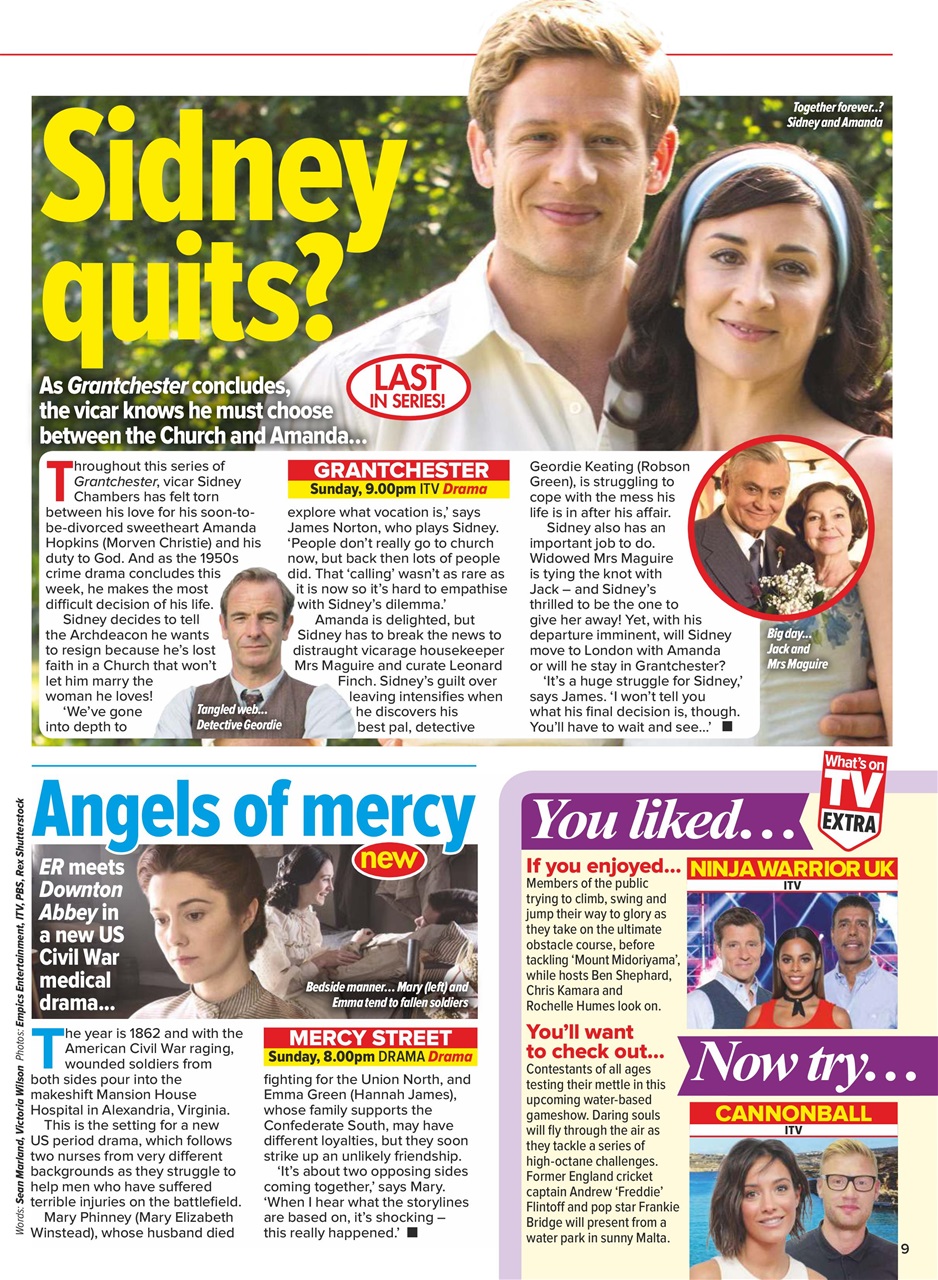 What's on TV Preview Pages