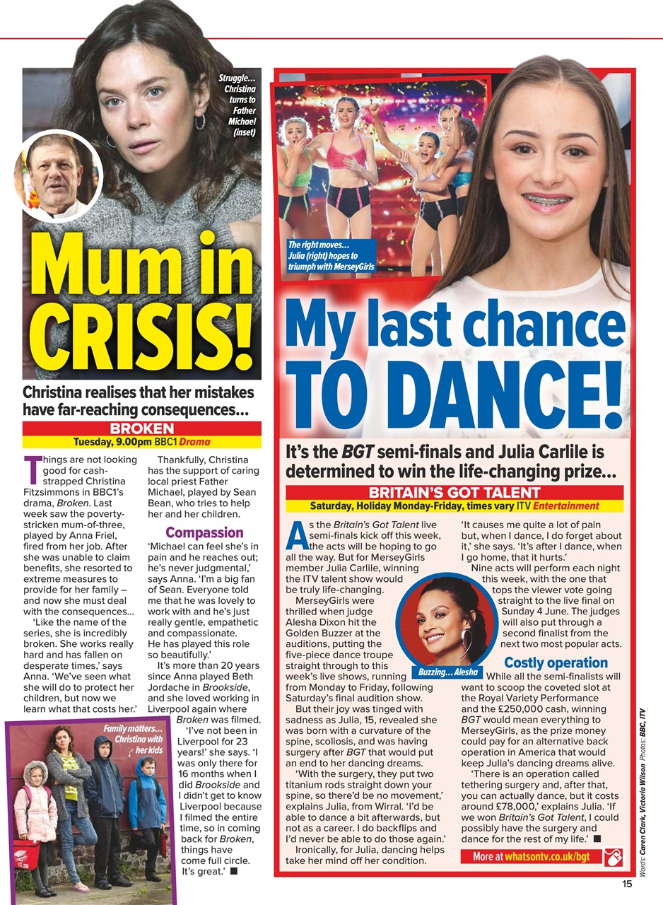 What's on TV Preview Pages