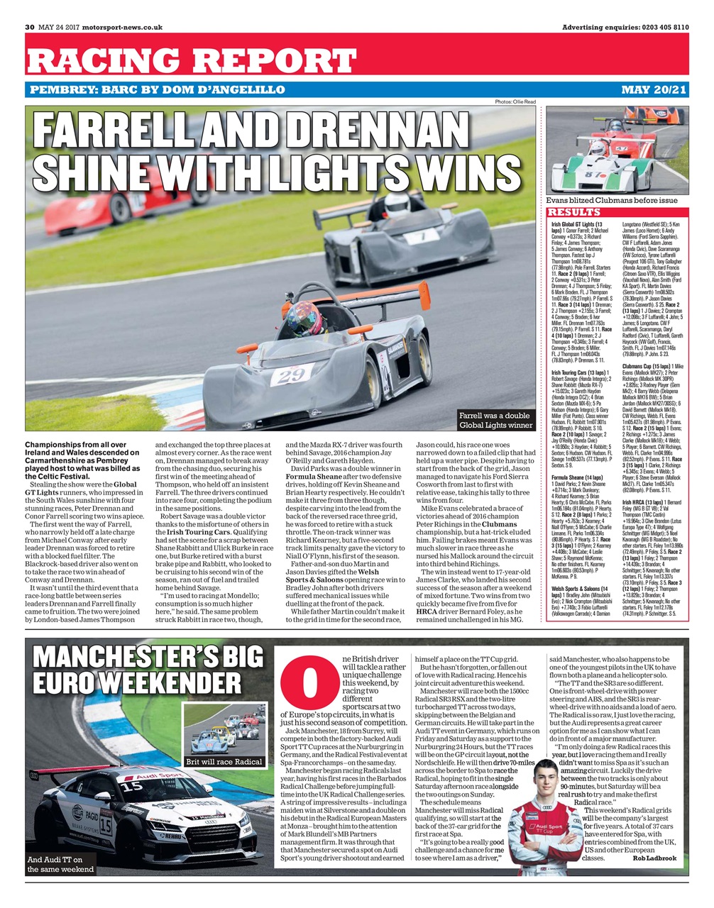 Motorsport News Preview Pages